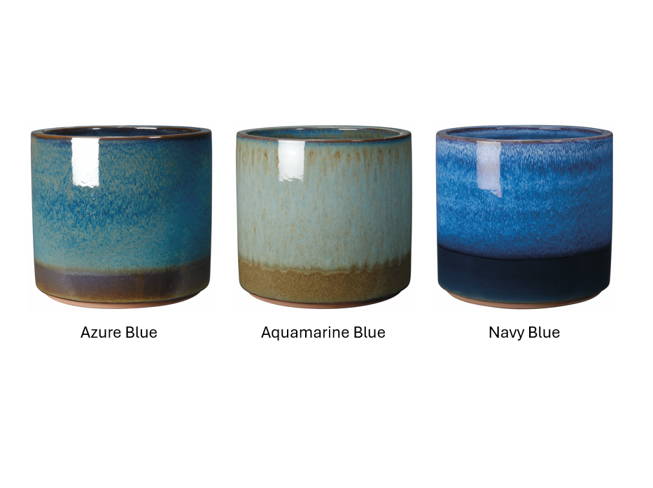 Glazed Ocean Pots Aquamarine