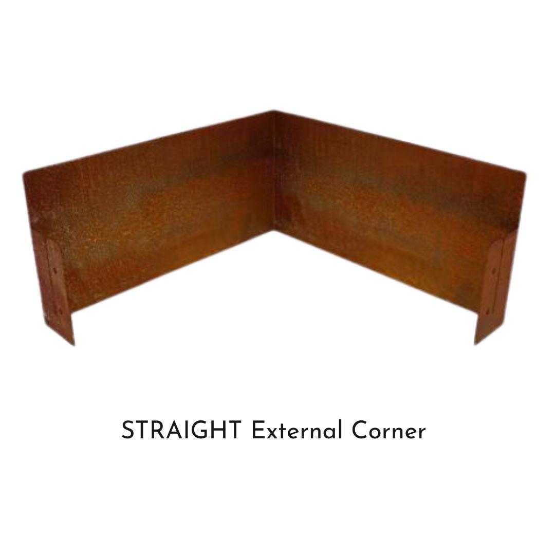 Corten Steel Edging - Straight External Corner