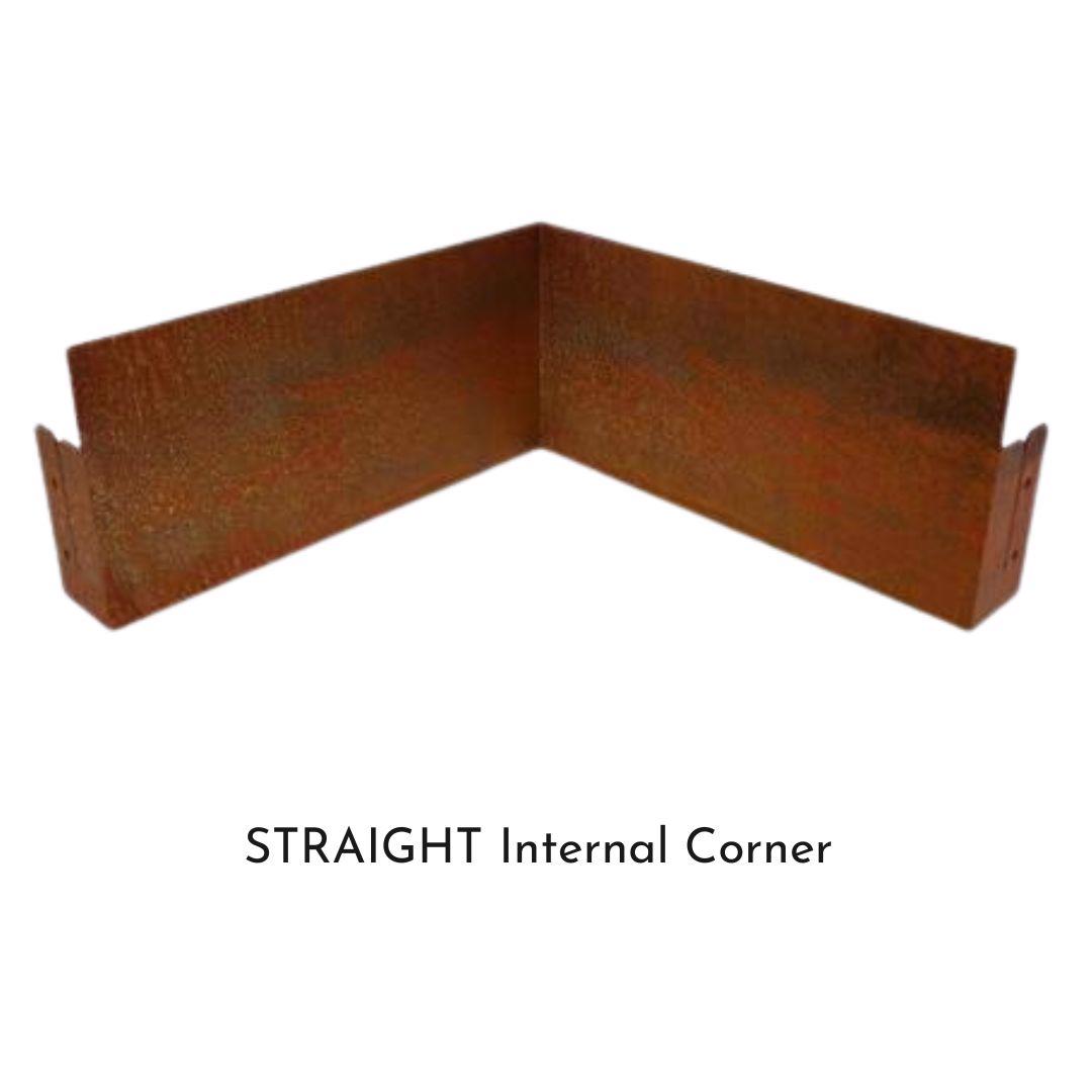 Corten Steel Edging - Straight Internal Corner