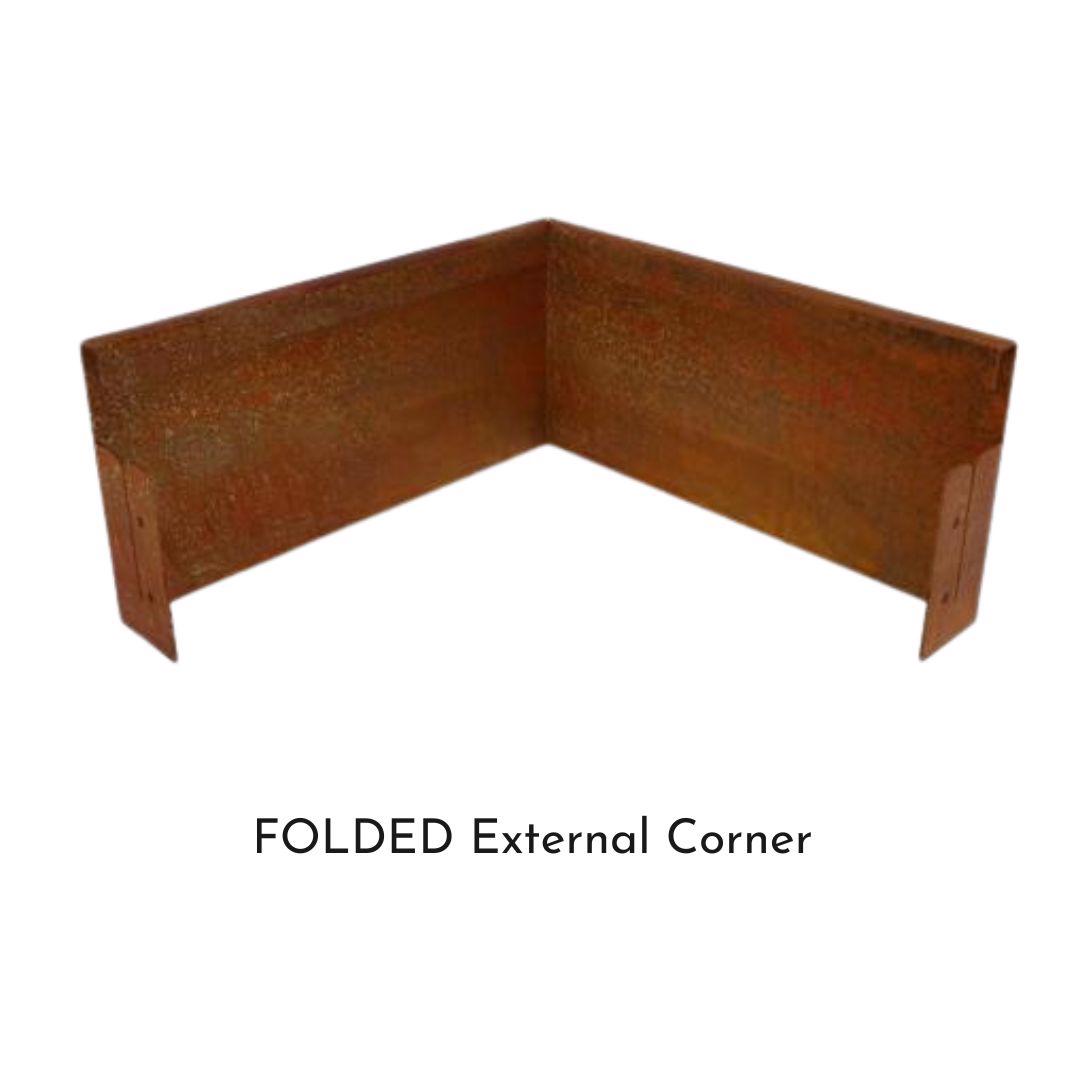 Corten Steel Edging - Folded External Corner