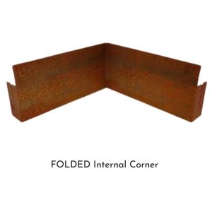 Corten Steel Edging - Folded Internal Corner