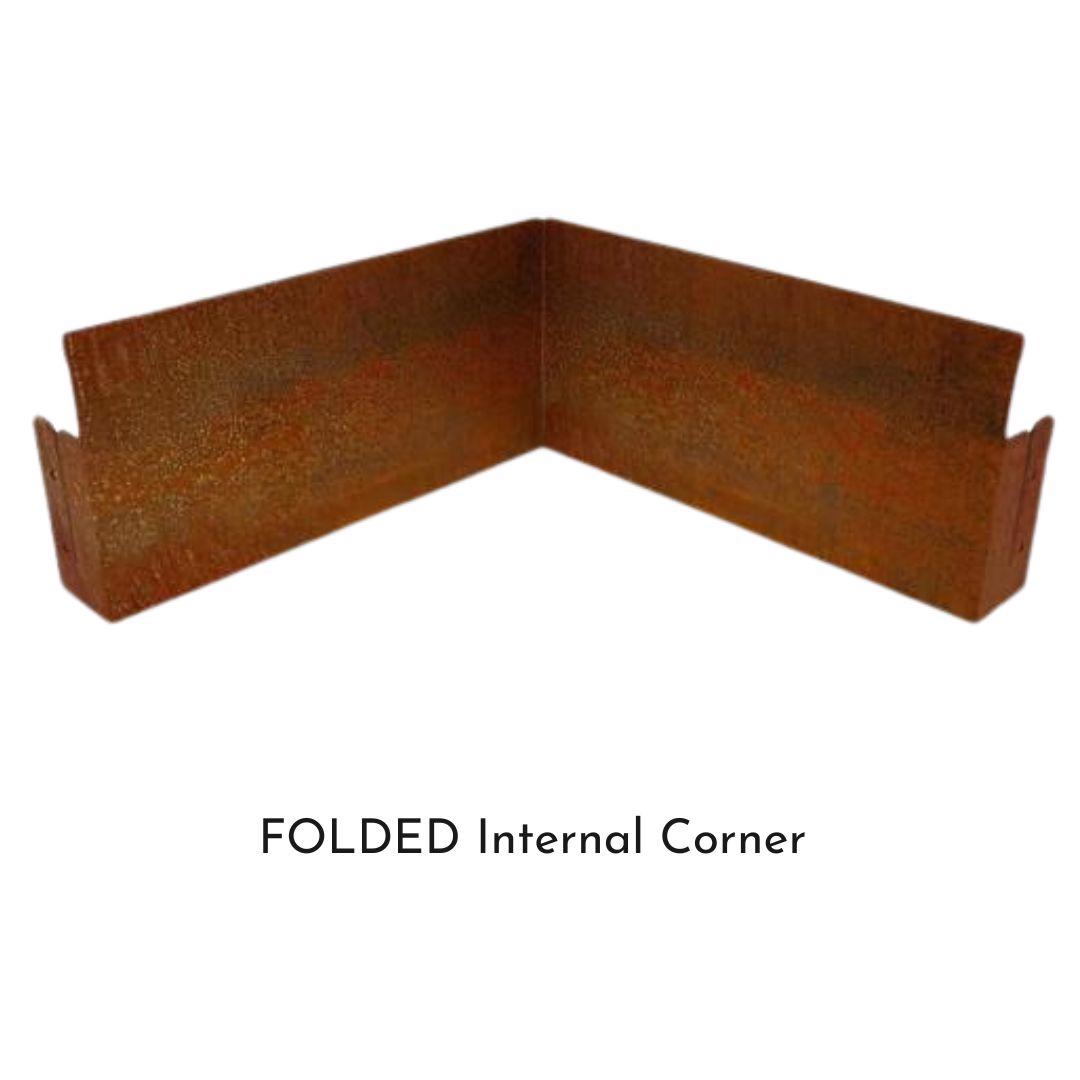 Corten Steel Edging - Folded Internal Corner