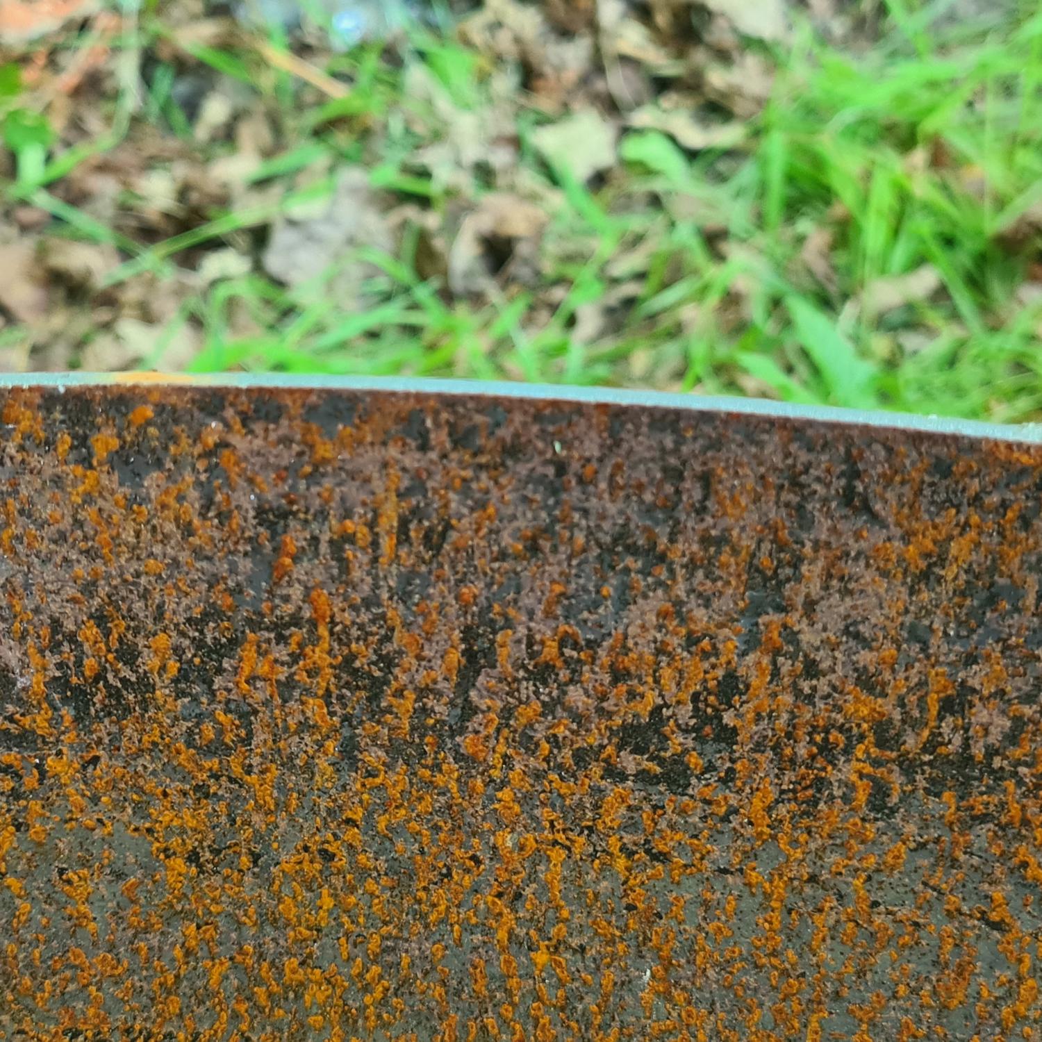 Corten Steel Deep Curved Water Bowl
