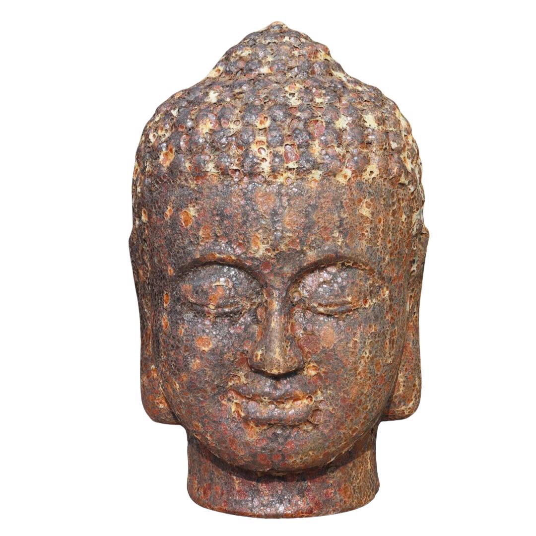 Glazed Ceramic Buddha Bust - Rustic Atlantis