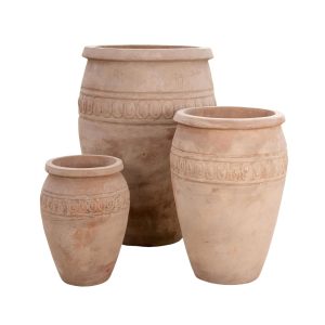 Terracotta Antique Banded Tall Brussel Vase