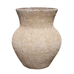 Glazed Ceramic Contemporary Urn Pot - White Atlantis - 1000mm Ø x 1100mm H