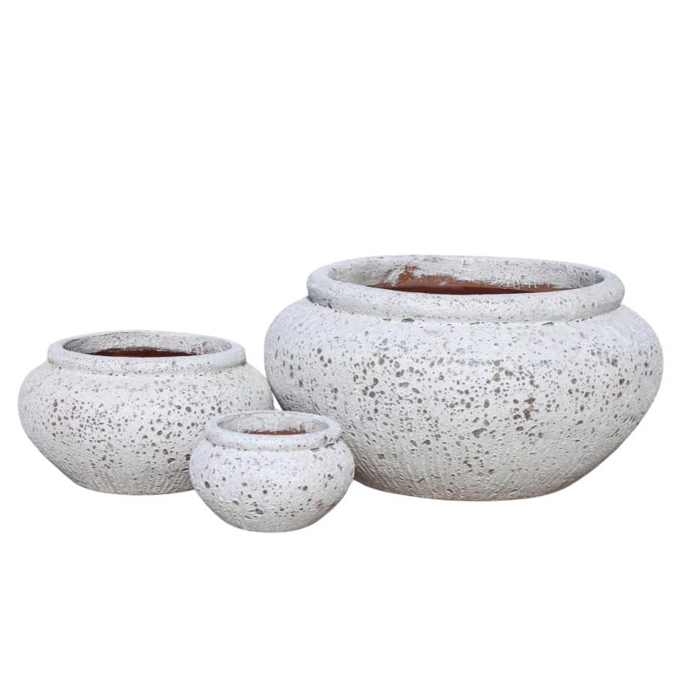 Glazed Ceramic Classic Bowl - White Coral