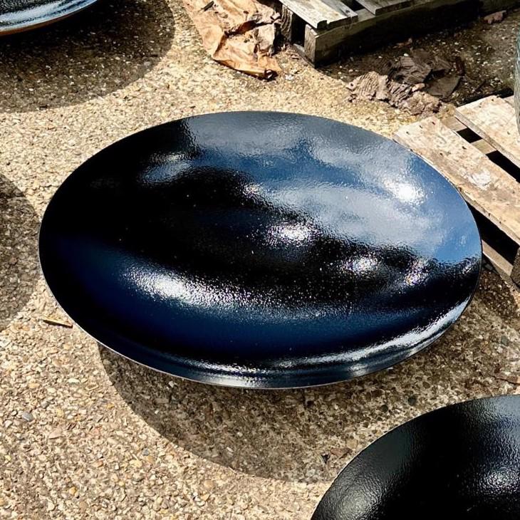 Lined Corten Steel Curved Water Bowl - 800mm Diameter x 150mm High