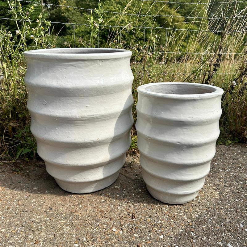 Glazed Ceramic Bosna Hi Round Pot - White