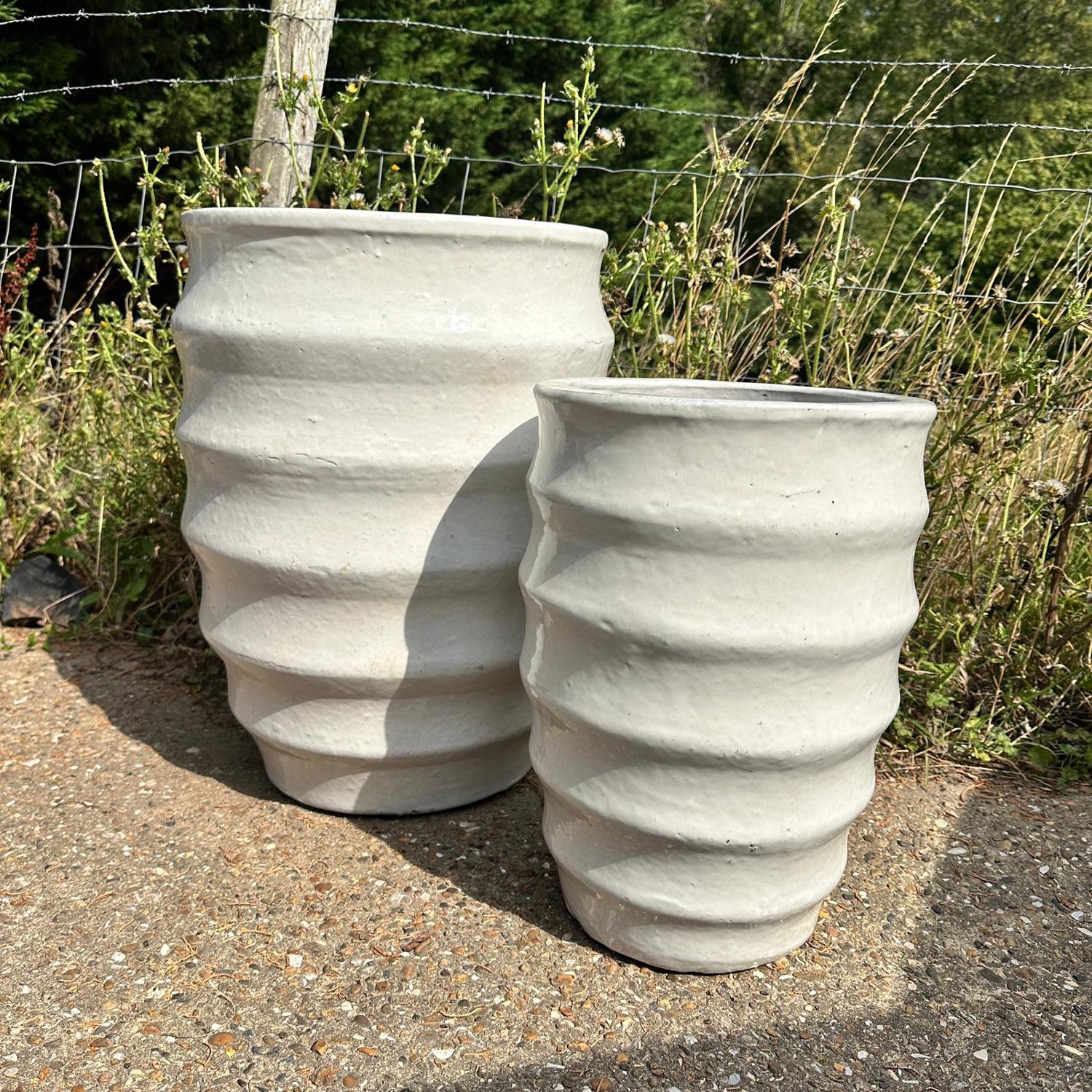 Glazed Ceramic Bosna Hi Round Pot - White