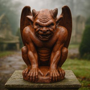 Cast Iron Demon Gargoyle Statue